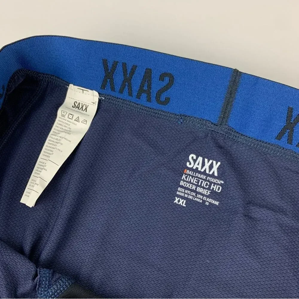 SAXX Kinetic HD Boxer Brief Ballpark Pouch Navy City Blue Underwear XXL